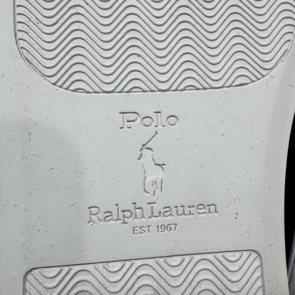 POLO RALPH LAUREN JERMAIN II 2 BLACK LEATHER UNISEX SNEAKERS Men’s 7 WMS 8.5 - Picture 7 of 10